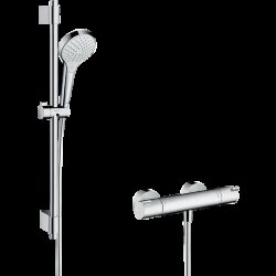 Hansgrohe смеситель для душа с душевым гарнитуром, Croma Select S, глянцевый белый арт. 27833400 Hansgrohe смеситель для душа с душевым гарнитуром, Croma Select S, глянцевый белый арт. 27833400