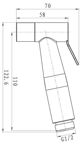 BelBagno Гигиенический душ матовый сатиноднорычажный, NOVA, арт. BB-BFS1-IN