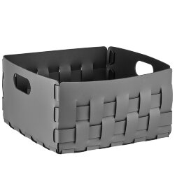 Корзинка Bottega серый, 35х35 кожа ADJ - 1045.03 Корзинка Bottega серый, 35х35 кожа ADJ - 1045.03