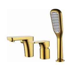 Смеситель на борт ванны, DA1434903  - Berlin D&K цвет: золото