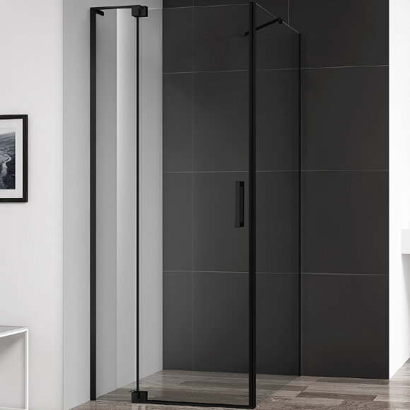 Душевой уголок SLIDER Черный матовый Cezares - SLIDER-AH-1-80-90/100-C-NERO