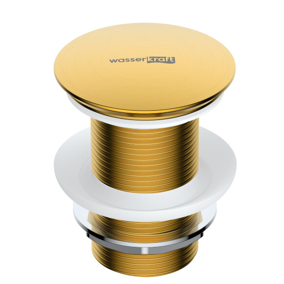 Донный клапан A247 для раковин без перелива WasserKRAFT цвет: Золото
