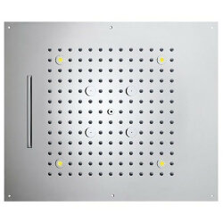 Верхний душ 570x470 мм, 3 режима (дождь, каскад, туман), с 4 LED RGB, блок питания/управления, Cromoterapia BOSSINI Dream арт. H38935.030 цвет: хром Верхний душ 570x470 мм, 3 режима (дождь, каскад, туман), с 4 LED RGB, блок питания/управления, Cromoterapia BOSSINI Dream арт. H38935.030 цвет: хром