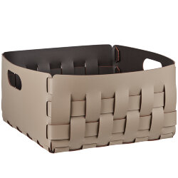 Корзинка Bottega капучино, 35х35 кожа ADJ - 1045.04 Корзинка Bottega капучино, 35х35 кожа ADJ - 1045.04