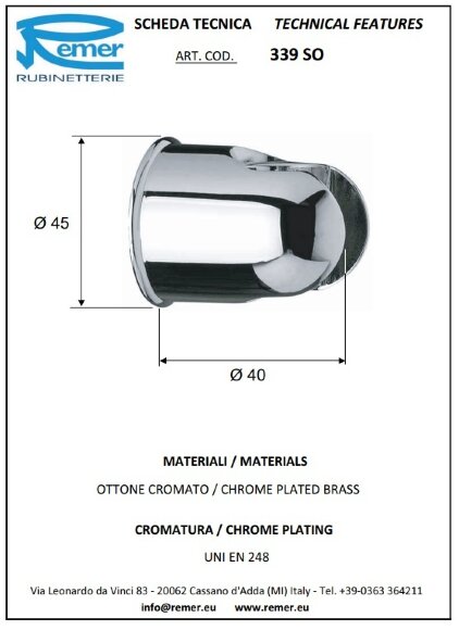 Держатель для ручного душа Remer 339SOBO, цвет: белый
