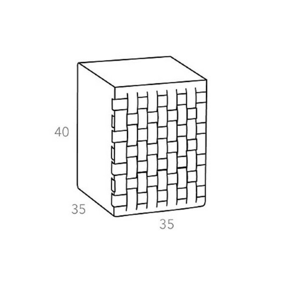 Пуф ADJ Италия, 35x35xH40 цвет: бордо (коньяк) арт. 1070.30/09