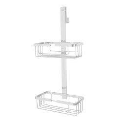3SC Полочка-корзинка двойная 25х12хh57см, подвесная на стекло,  Appy цвет: белый арт. APPY2BO