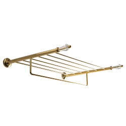 3SC Полочка 50х40см, с полотенцедержателем ,  Boheme цвет: золото арт. BO99GO