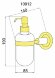 Дозатор жидкого мыла MURANO CRYSTAL латунь, стекло, хром Boheme - 10912-CRST-CH