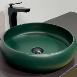 Раковина-чаша темно зеленая матовая Comforty - 00-00012529 Раковина-чаша темно зеленая матовая Comforty - 00-00012529