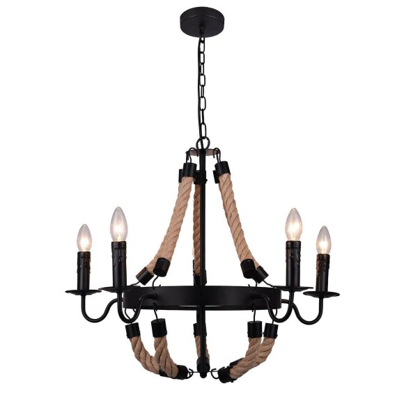 Подвесная люстра, вид классика Marsiglia Arte Lamp цвет:  черный - A8956LM-5BK