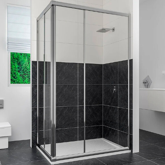 RGW Душевой уголок CL-42 120x80 профиль хром стекло прозрачное алюминий, стекло арт. 04094282-11