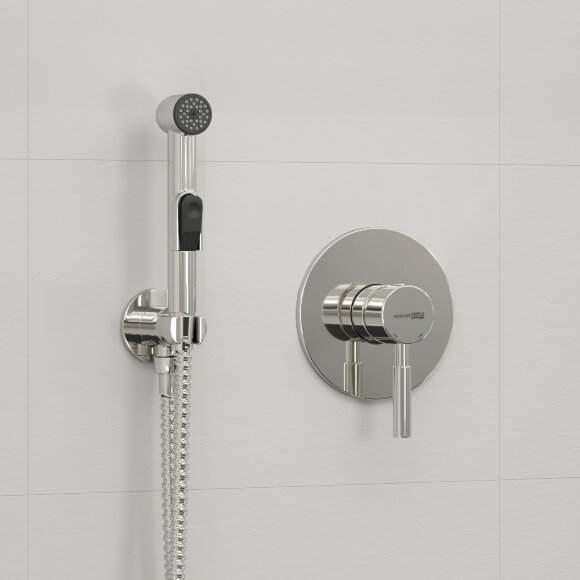 Гигиенический душ со смесителем, шланг 120 см A04157 WasserKRAFT цвет: Хром