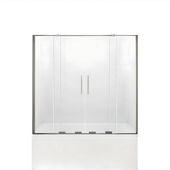Шторка для ванны 130 см Smart chrome New Trendy хром арт. EXK-4103