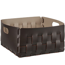Корзинка Bottega шоколад, 35х35 кожа ADJ - 1045.06