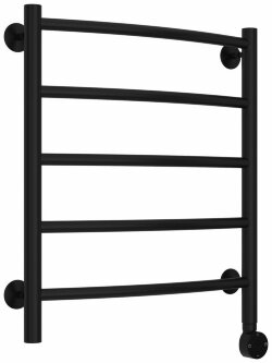 Электрический полотенцесушитель Формат 12 600х500 правый Стилье, 31512-6050 цвет: матовый чёрный Электрический полотенцесушитель Формат 12 600х500 правый Стилье, 31512-6050 цвет: матовый чёрный