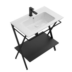 Металлическая структура напольная 75см, Kerama Marazzi Piano next, PIA.N.75\BLK цвет: черная матовая