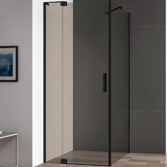 Душевой уголок SLIDER Черный матовый Cezares - SLIDER-AH-1-80-90/100-BR-NERO