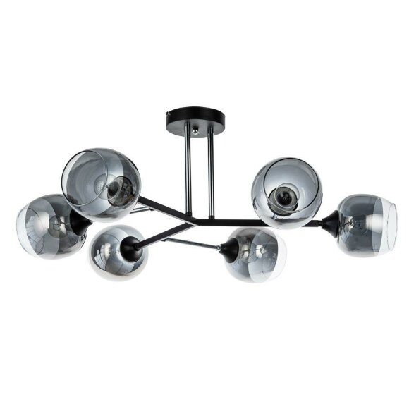 Потолочная люстра, вид кантри Salm Arte Lamp цвет:  дымчатый - A3580PL-6BK