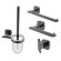Набор аксессуаров для ванной комнаты, GA-7820GM, Gunmetal, Black&White арт. 7820GM