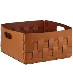 Корзинка Bottega коньяк, 35х35 кожа ADJ - 1045.09 Корзинка Bottega коньяк, 35х35 кожа ADJ - 1045.09