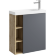AQWELLA Alba Подвесная тумба 60 см правая с одной дверью и открытыми полочками, цвет: корпус - дуб давос, фасад - серый матовый - ALB0106RDD+ALB0706GRМ
