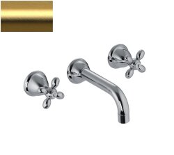 Смеситель для раковины на 3 отверстия, настенный монтаж FIMA Carlo Frattini Olivia F5001L/5OS  цвет: матовое золото