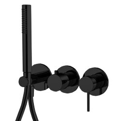 Смеситель для душа Fima Carlo Frattini Spillo Up встраиваемый, с переключателем на 2 источника, с ручным душем, цвет: черный матовый, арт. F3049WX8NS Смеситель для душа Fima Carlo Frattini Spillo Up встраиваемый, с переключателем на 2 источника, с ручным душем, цвет: черный матовый, арт. F3049WX8NS