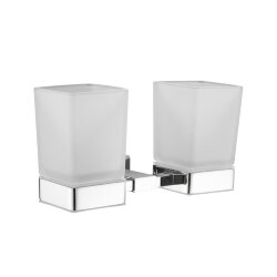 Стакан для ванной комнаты двойной BELZ B902, B90208 цвет: хром