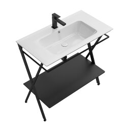 Металлическая структура напольная 85см, Kerama Marazzi Piano next, PIA.N.85\BLK цвет: черная матовая