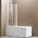 Шторка на ванну Vincea (Италия), 114x140 профиль Хром стекло прозрачное  - VSB-12114CL