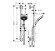 Hansgrohe душевой гарнитур со штангой 90см, Raindance Select S, матовый хром арт. 26322400