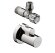 Hansgrohe угловой вентиль для подключения смесителя 1/2x3/8, с декоративной накладкой, Hansgrohe, 13954000 цвет: хром, глянцевый хром арт. 13954000