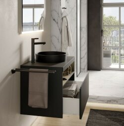 Keuco Раковина накладная без отверстия под смеситель, без перелива, Stageline, 32880 570400 цвет: черный Keuco Раковина накладная без отверстия под смеситель, без перелива, Stageline, 32880 570400 цвет: черный