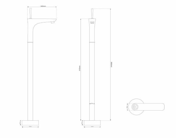 Смеситель NT47031A RINZO N NT BAGNO цвет: никель матовый
