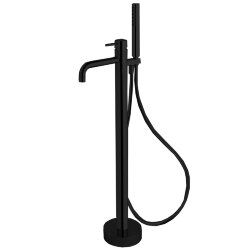 Смеситель для ванны Fima Carlo Frattini Spillo Up напольный, с ручным душем, цвет: черный матовый, арт. F3034/6NNS Смеситель для ванны Fima Carlo Frattini Spillo Up напольный, с ручным душем, цвет: черный матовый, арт. F3034/6NNS