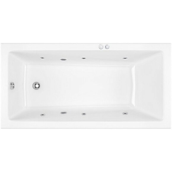 Акриловая ванна Wave Slim 160x70 с гидромассажем Excellent, WAEX.WAV16S.SOFT.CR