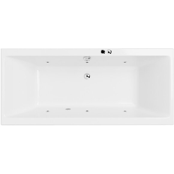 Акриловая ванна Pryzmat 200x90 с гидромассажем Excellent, WAEX.PRY20.SOFT.CR