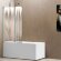 Шторка на ванну Vincea (Италия), 114x140 профиль Хром стекло шиншилла  - VSB-12114CH-R