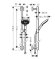 Hansgrohe душевой гарнитур со штангой 90см, Raindance Select S, глянцевый хром арт. 26323000