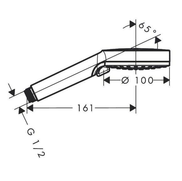 Hansgrohe ручной душ Vario Green, Crometta, матовый хром арт. 26336400