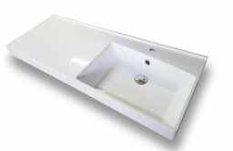 Столешница 1610*500*40 Kolpa-san, мойка LORA V ker161050 цвет: белый