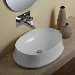 Раковина овальная накладная-60*42см, Sharp Simas, белая арт. SH04bi*0