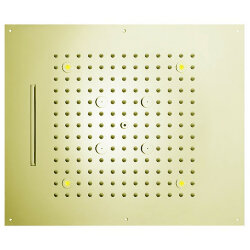 Верхний душ 570x470 мм, 3 режима с 4 LED RGB, блок питания/управления, Cromoterapia BOSSINI Dream арт. H38935.043 цвет: сатинированное золото Верхний душ 570x470 мм, 3 режима с 4 LED RGB, блок питания/управления, Cromoterapia BOSSINI Dream арт. H38935.043 цвет: сатинированное золото