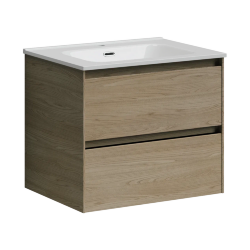 Тумба подвесная SANCOS Cento 590х450х500, c двумя ящиками оснащенными доводчиками, карпатская ель, арт. CN60KE