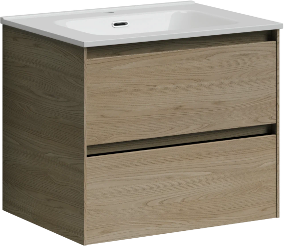 Тумба подвесная SANCOS Cento 590х450х500, c двумя ящиками оснащенными доводчиками, карпатская ель, арт. CN60KE Тумба подвесная SANCOS Cento 590х450х500, c двумя ящиками оснащенными доводчиками, карпатская ель, арт. CN60KE