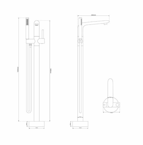 Смеситель NT48031 LONGI NT BAGNO цвет: никель матовый