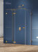 Душевое ограждение L 80x110x200 Avexa gold New Trendy брашированное золото арт. EXK-3074