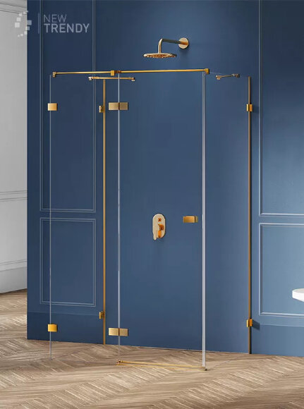 Душевое ограждение L 80x110x200 Avexa gold New Trendy брашированное золото арт. EXK-3074