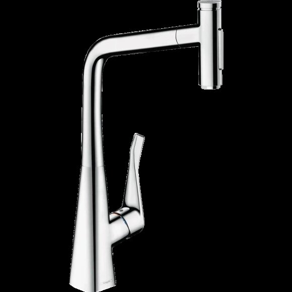 Hansgrohe смеситель для кухни, с вытяжным душем, Metris Select M71, глянцевый хром арт. 73816000